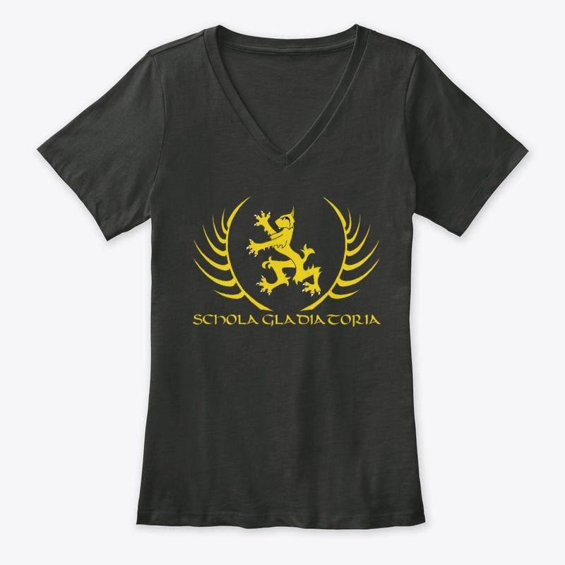 Womens Premium V-Neck Old School Logo